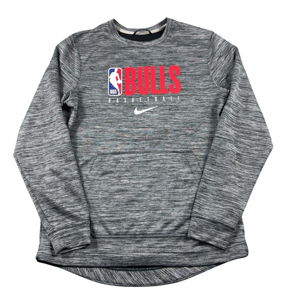 Nike Engineered Chicago Bulls Gray Heathered Crewneck Sweater Mens Small NBA